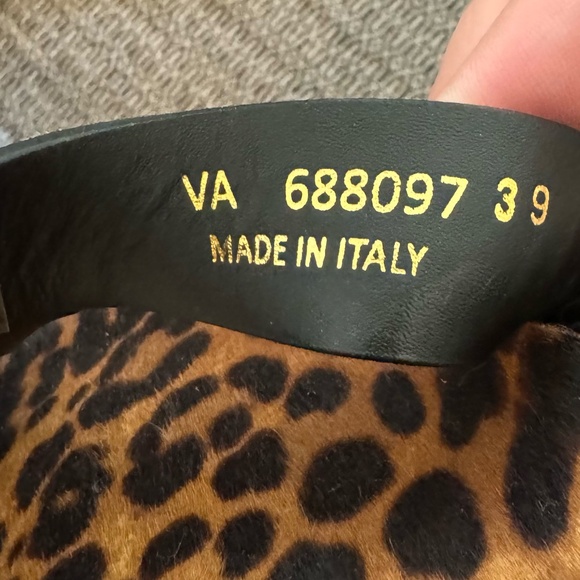 Saint Laurent Calf Hair Leopard slides size 9 - Picture 7 of 7